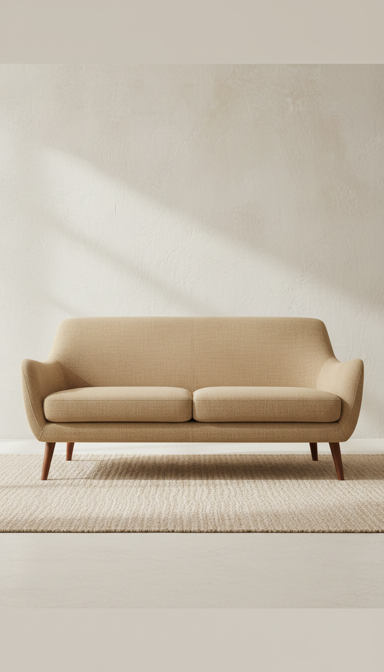 Mid-Century Upholstered Sofa